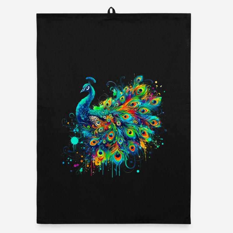 Peacock Organic dish towel