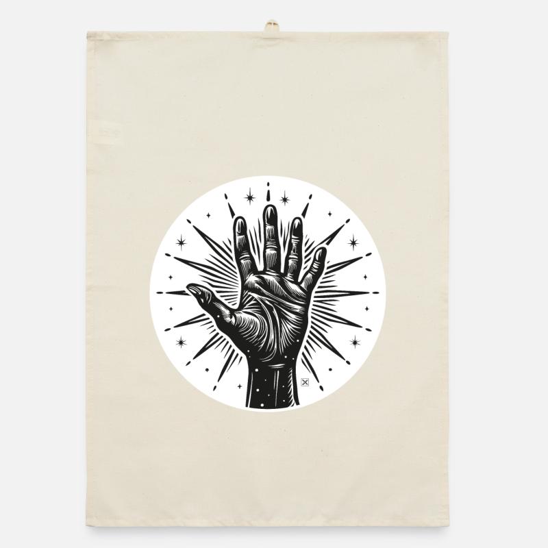 Star Hand with Flashes Organic dish towel