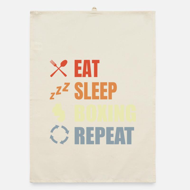 Manger dormir Boxe Répéter Torchon bio