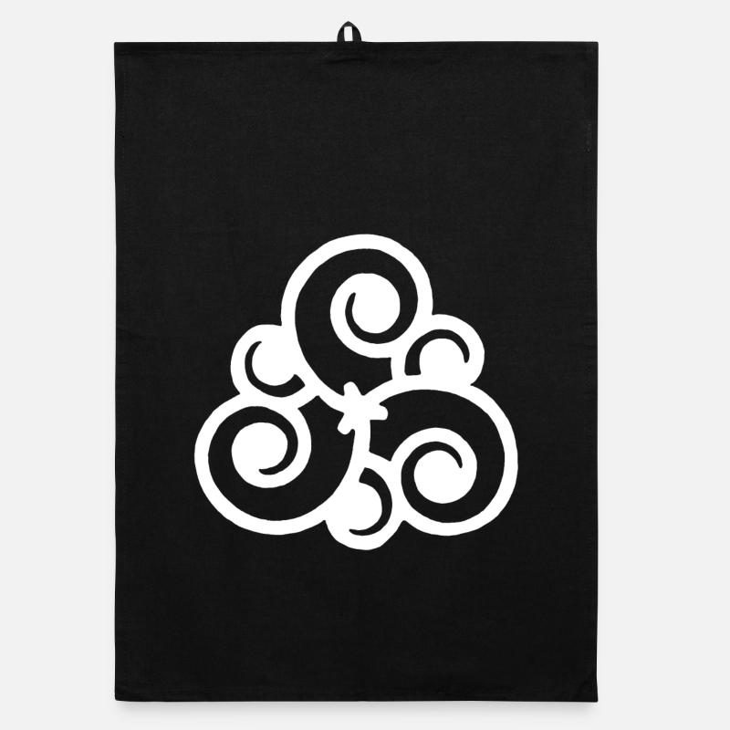 Fleur blanche et nature Torchon bio