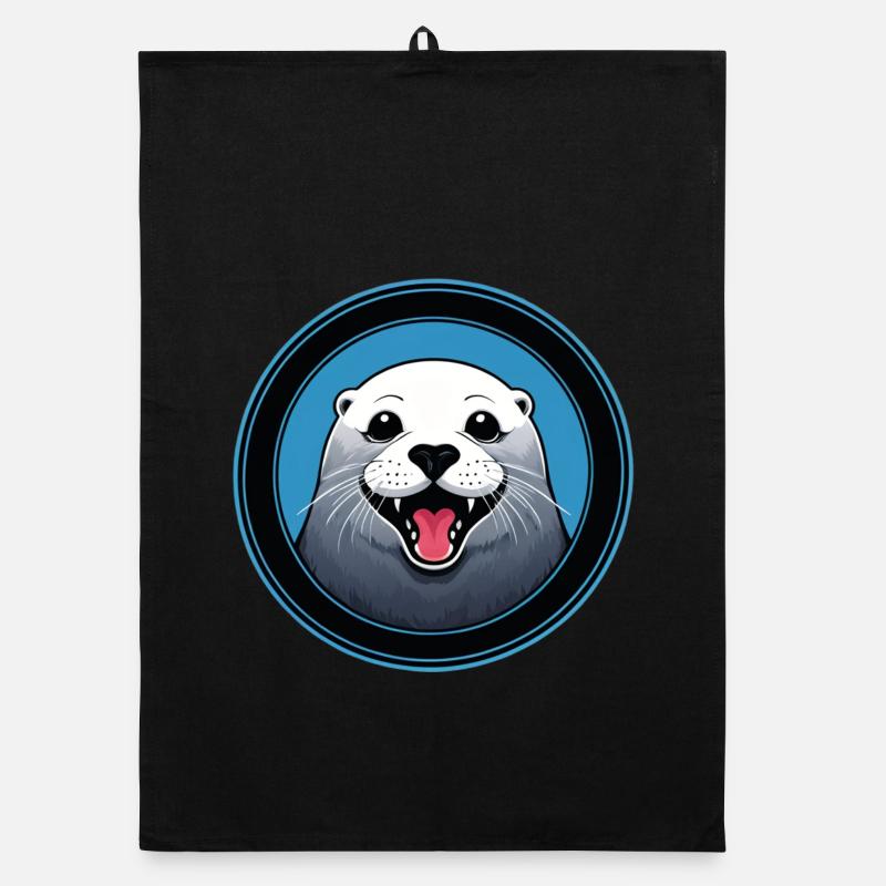 Fröhliche Robbe Organic Geschirrtuch