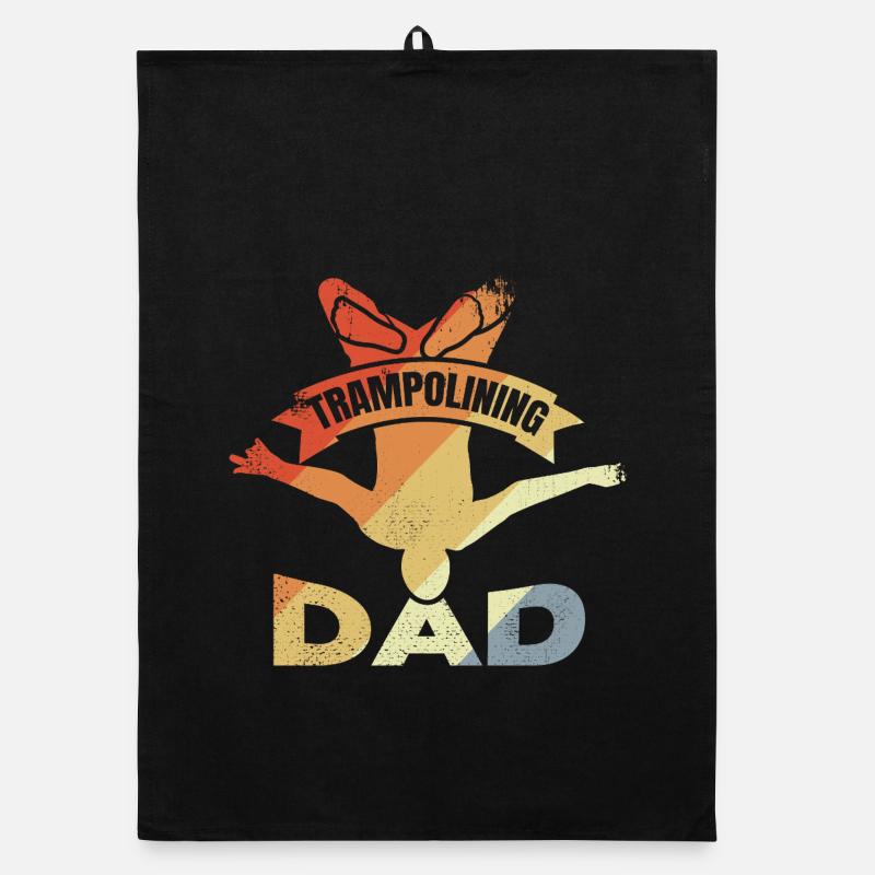 Funny Trampoline Father Organic dish towel