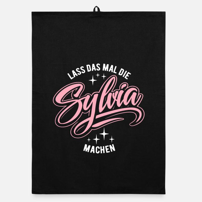 Lass das mal die Sylvia machen - Namenstag Organic Geschirrtuch