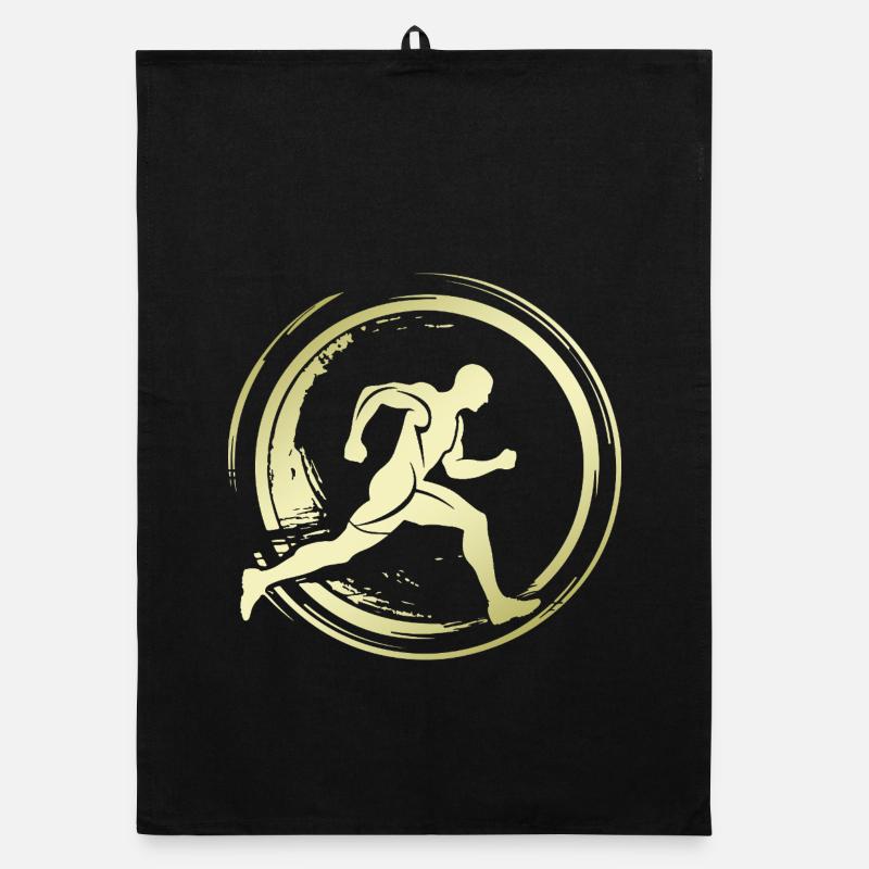 Running Jogging Marathon Silhouette Torchon bio