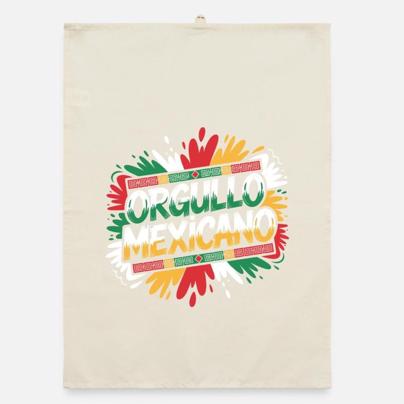 Orgullo Mexicano Mexique Drapeau Mexicain Torchon bio