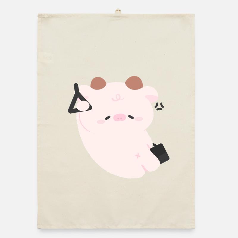 Müde Kühe pendeln Organic Geschirrtuch