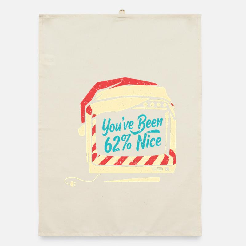 Tech Weihnachtsmann KI Humor Sarkastisch Geschenk Organic Geschirrtuch