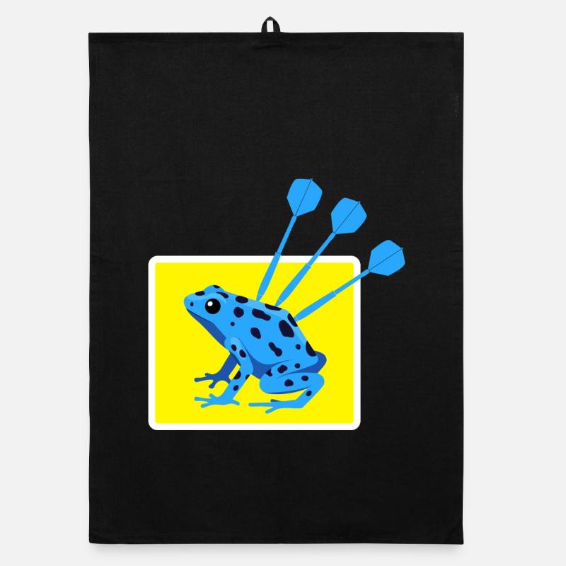 Lustiges DARTS und PFEILGIFTFROSCH Design Organic Geschirrtuch
