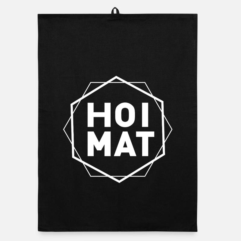 Emblème géométrique Hoimat Torchon bio