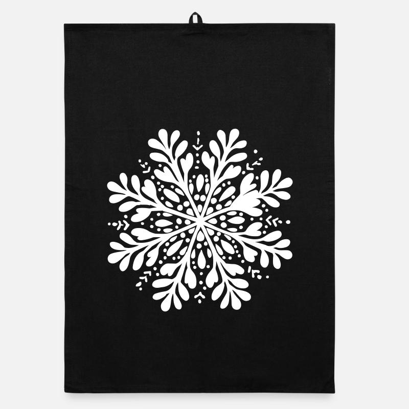 Snowflake Winter Icon Organic dish towel