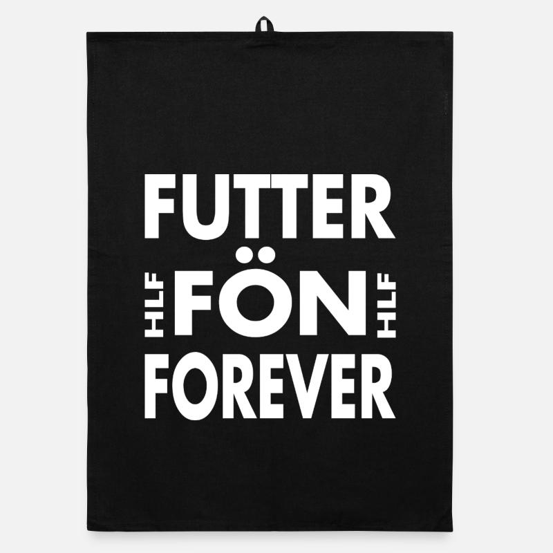 Futterfön Forever - Heißluftfritteuse Für immer - Organic Geschirrtuch - Schwarz