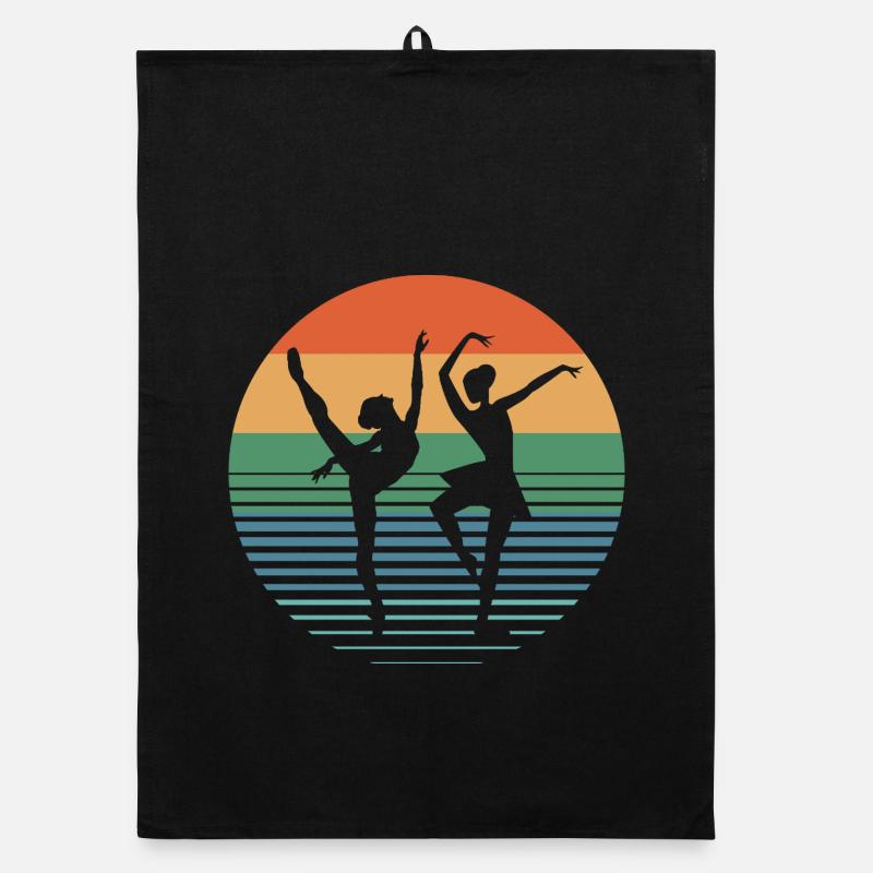 Sunset Dance Duo Organic dish towel