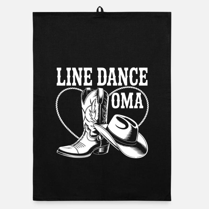 Line Dance Granny Boots Organic dish towel