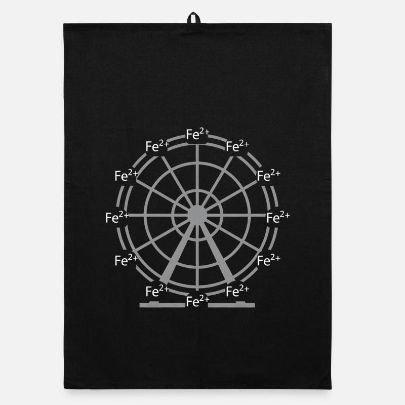 Ferrous Iron Fe2+ Ion Chemistry Science Design Organic dish towel
