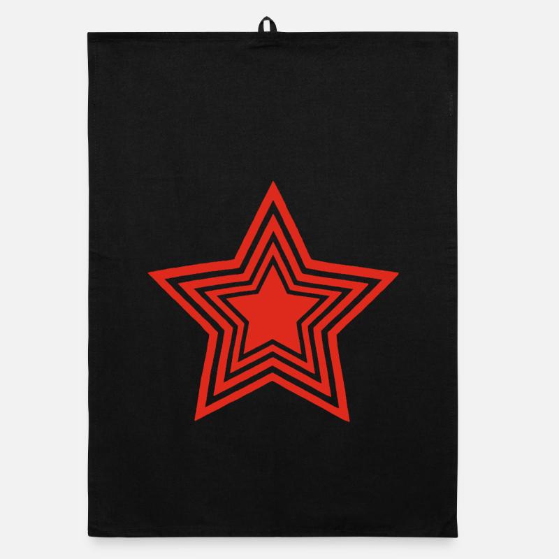 Infinite Red Star Organic dish towel