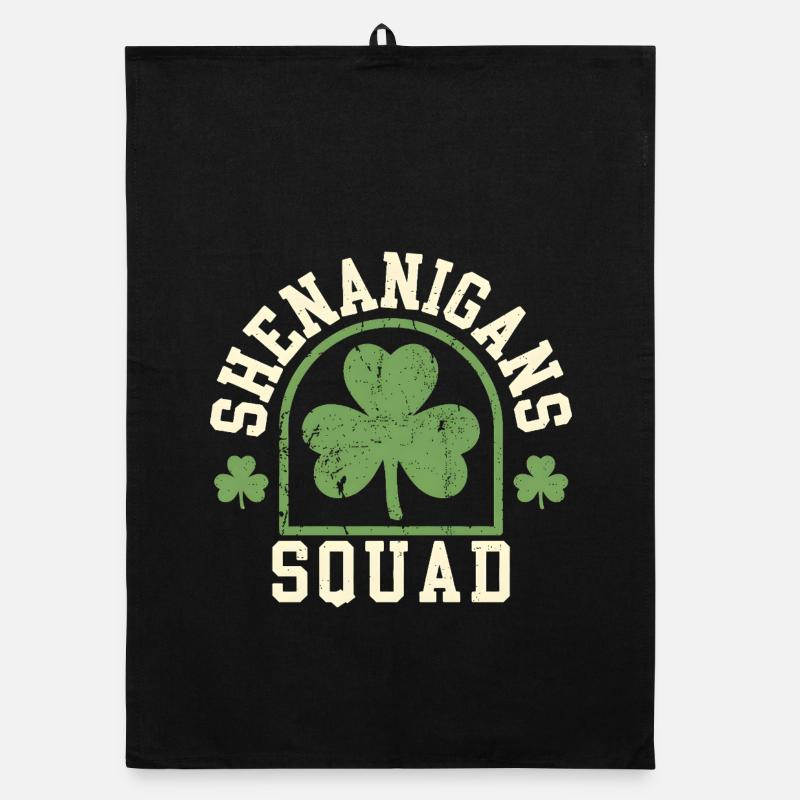 Shenanigans Squad Shamrock St. Patrick's Day Spaß Organic Geschirrtuch