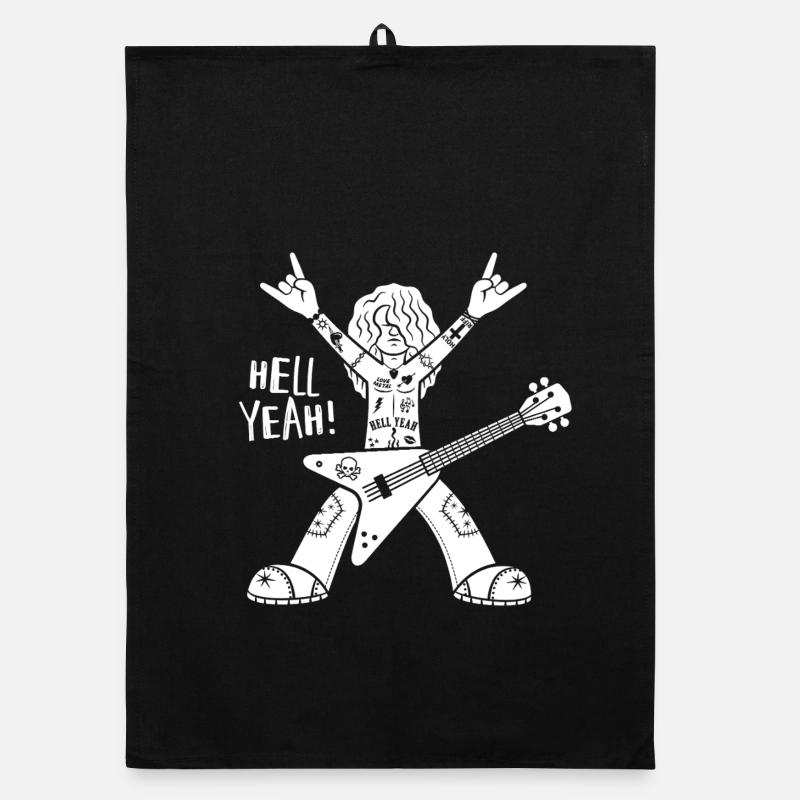 Guitariste de style cartoon Torchon bio