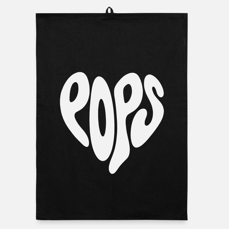Pops – Kleines Herz (Benutzerdefinierte Farbe) Organic Geschirrtuch