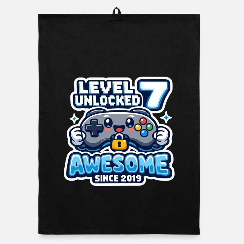 Level 7 Unlocked Awesome 2019 Geburtstag Organic Geschirrtuch