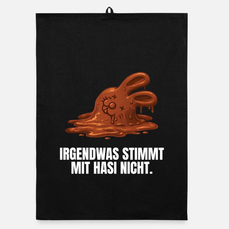 Something's wrong with bunny Easter Organic dish towel