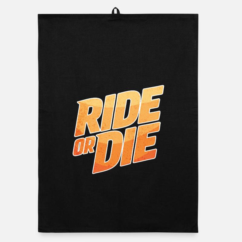 Ride or Die – Style Orange de Bande dessinée Torchon bio