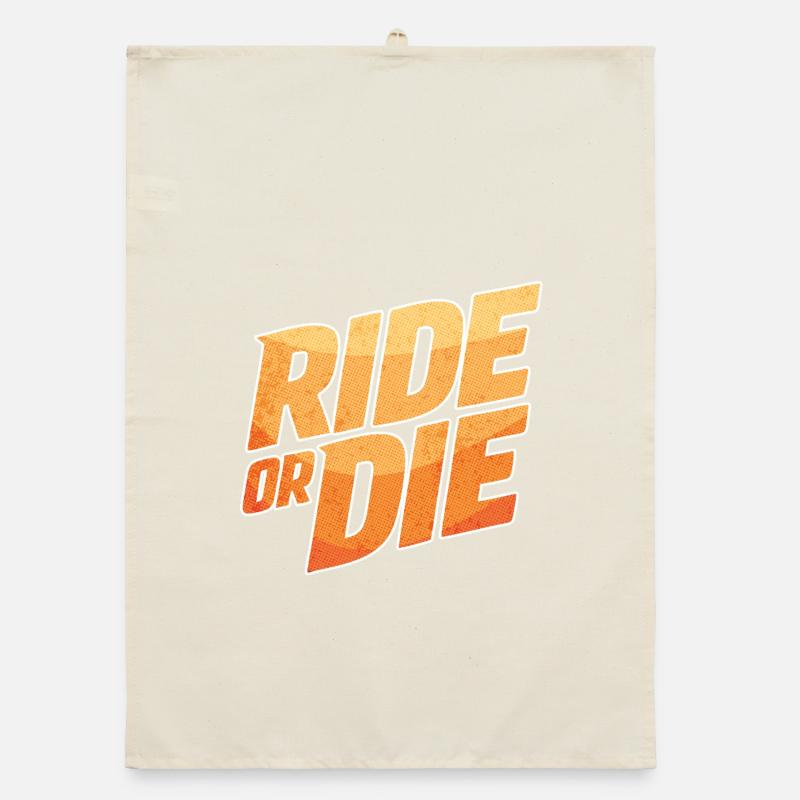 Ride or Die – Comic Orange Style Organic dish towel