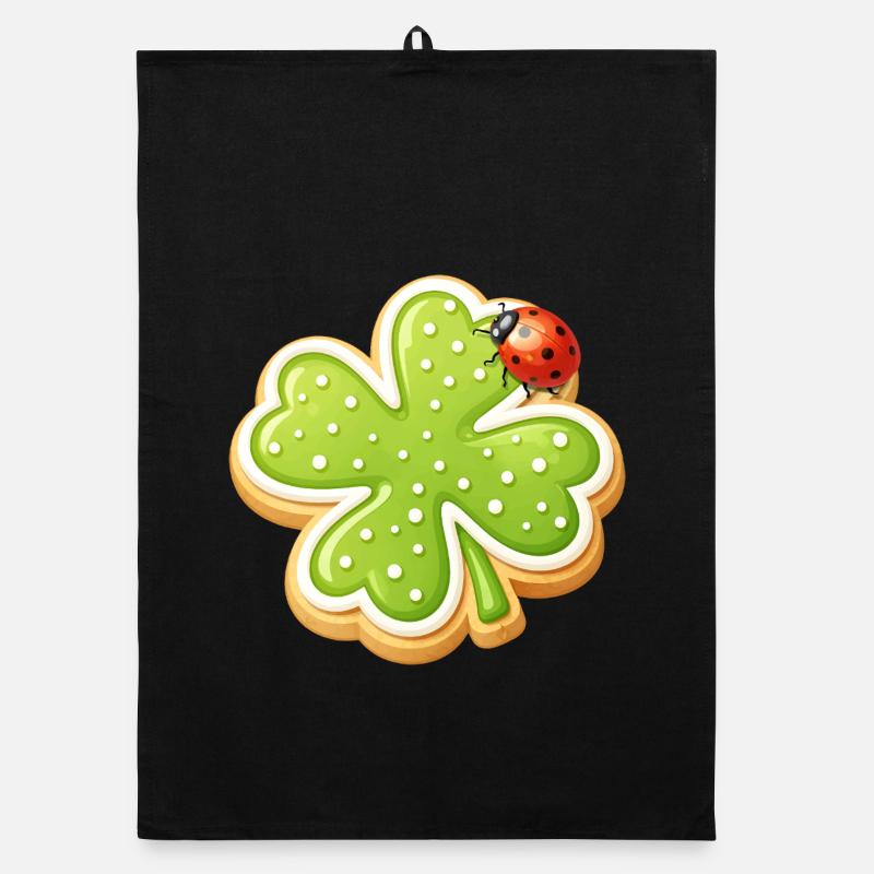 Biscuit trèfle avec Ladybug Torchon bio