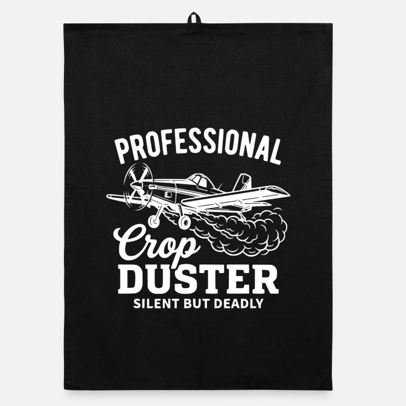 Funny Crop Duster Shirt – Aviation Pilot Gift Organic dish towel