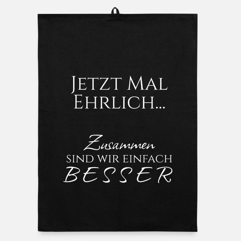 Zusammen sind wir besser - Pärchen / Team - weiß Organic Geschirrtuch