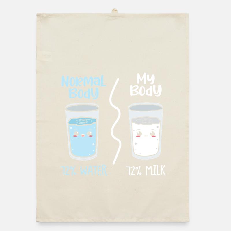 Kein normaler Körper: Wasser vs. Milch Organic Geschirrtuch