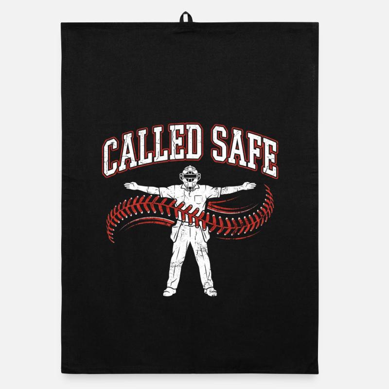 Called Safe Christian Baseball Faith Cross Organic dish towel