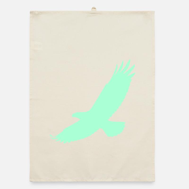 Falcon in flight Organic dish towel