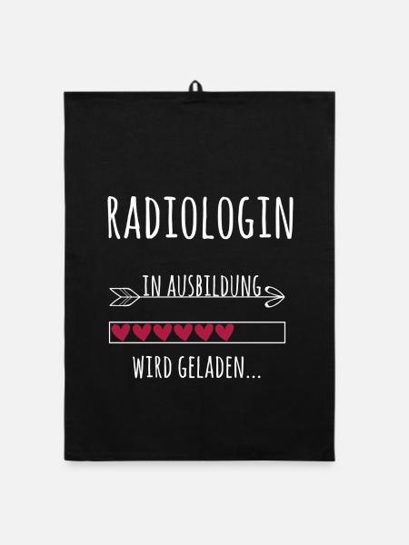Radiologin Ausbildung Medizinstudium Ärztin  - Organic Geschirrtuch - Schwarz - Vorne