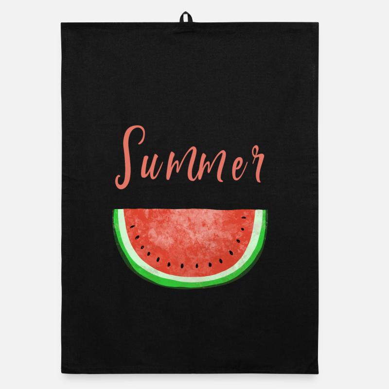 Summertime Melon d'eau - Melon - été Torchon bio