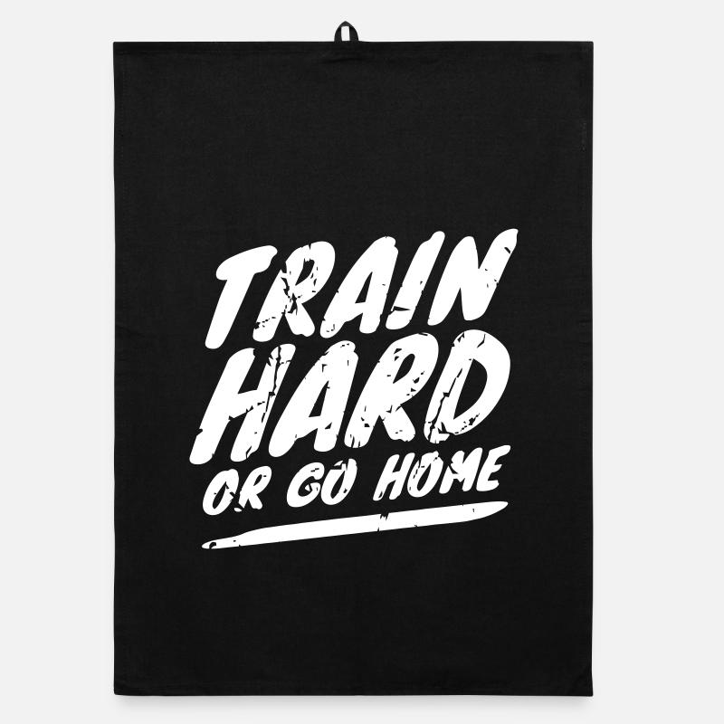 Train Hard or Go Home Organic Geschirrtuch