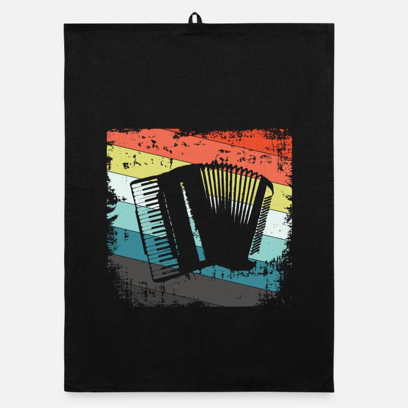 Akkordeon Harmonika Organic Geschirrtuch