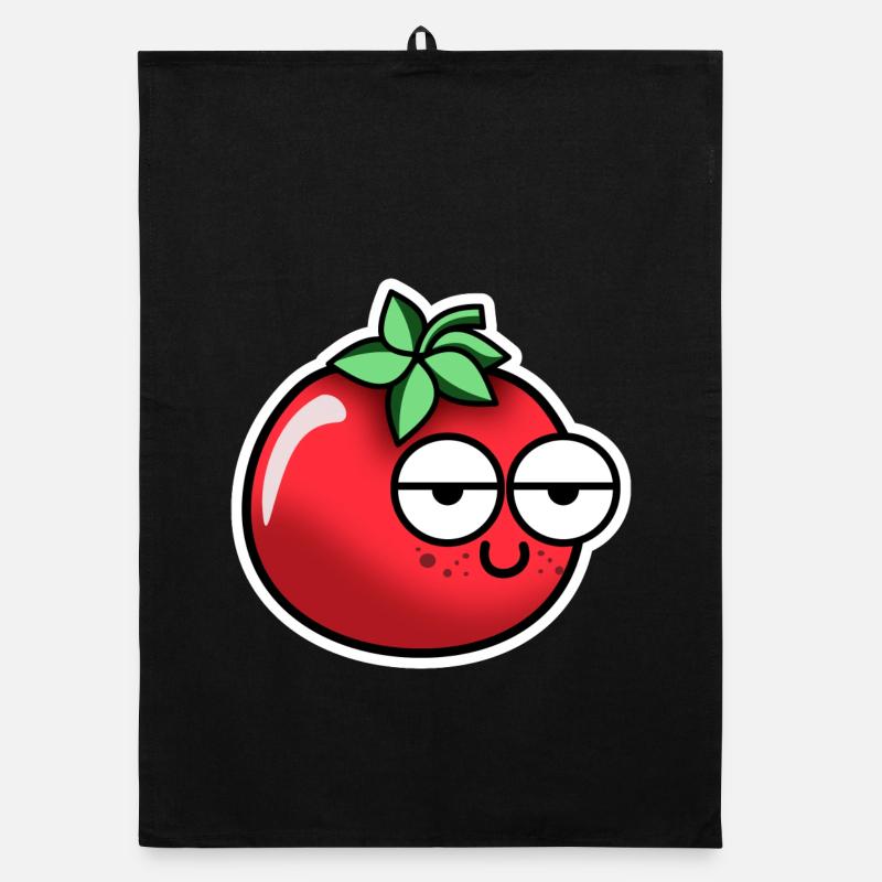 Tomate avec visage Torchon bio