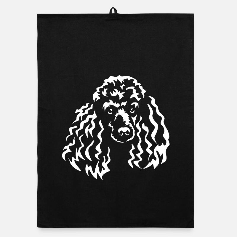 Poodle Head "Black Edition" Organic dish towel