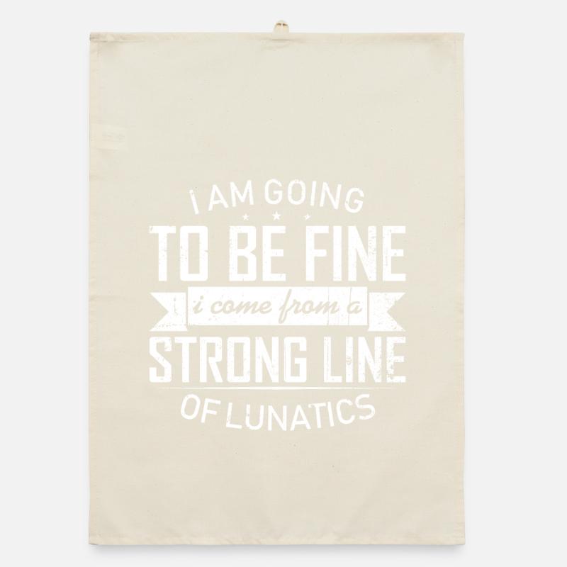 Strong Line Lunatics Tee Organic dish towel