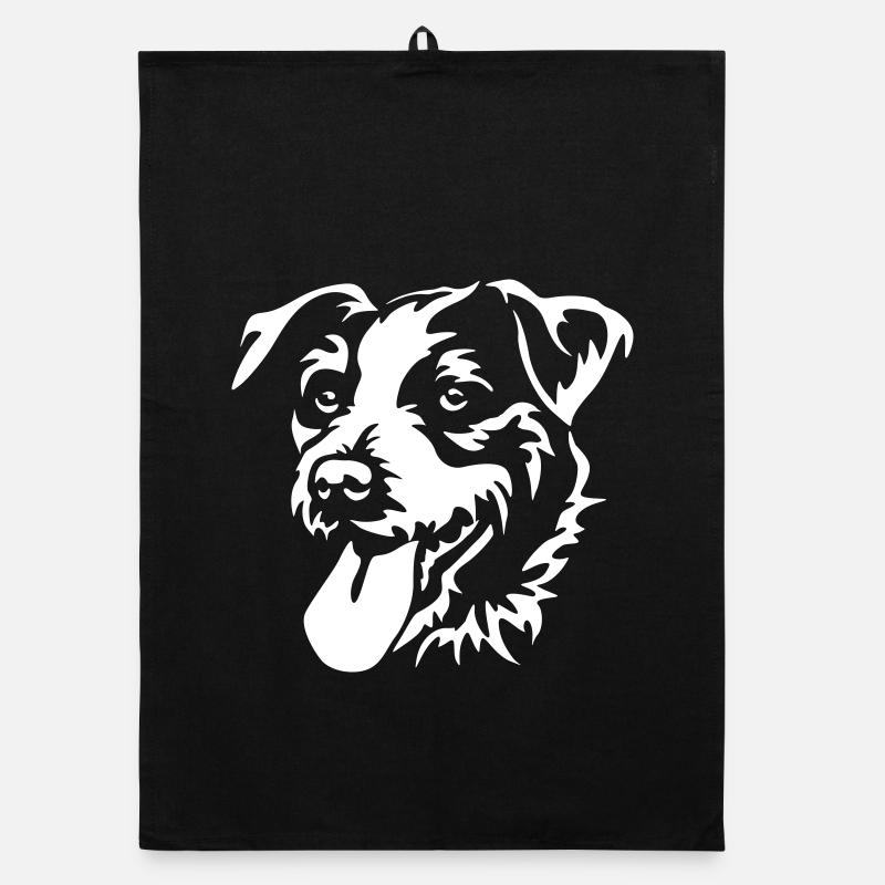 Parson Russell Terrier Head « Black Edition » Torchon bio