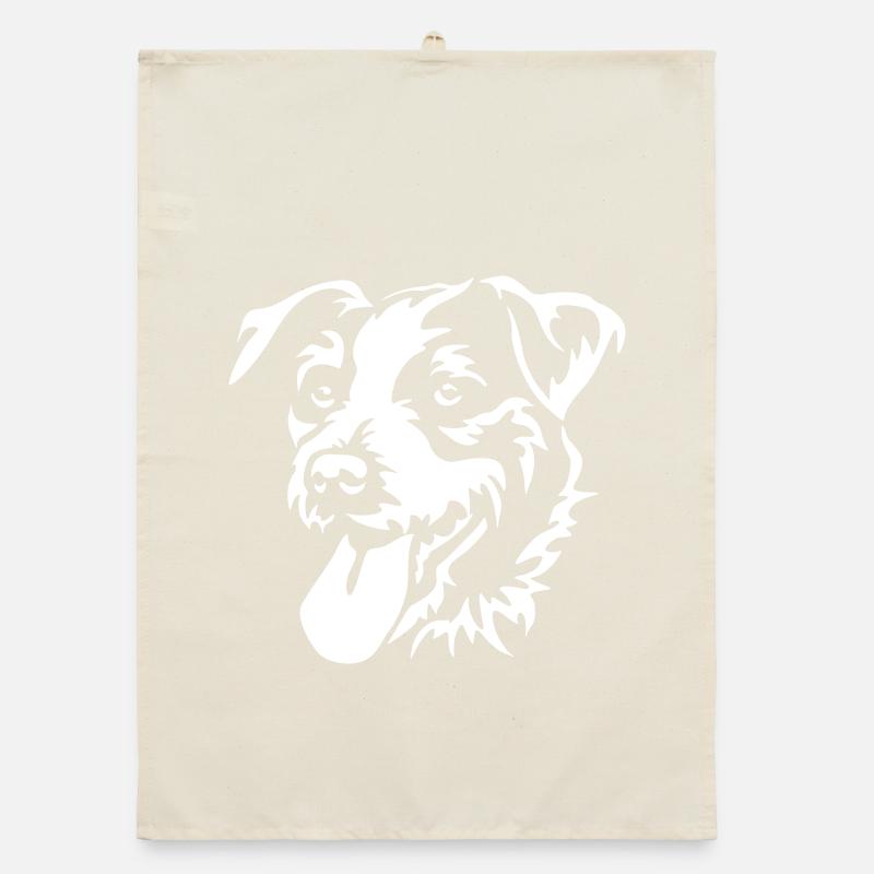 Parson Russell Terrier Head « Black Edition » Torchon bio