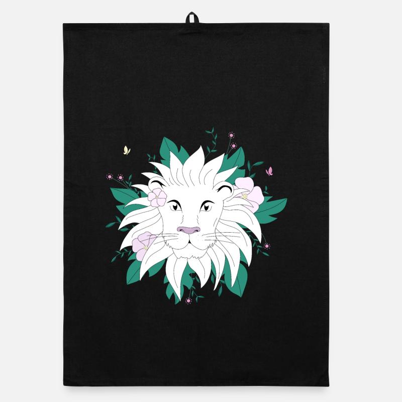 Botanical Lion Organic dish towel
