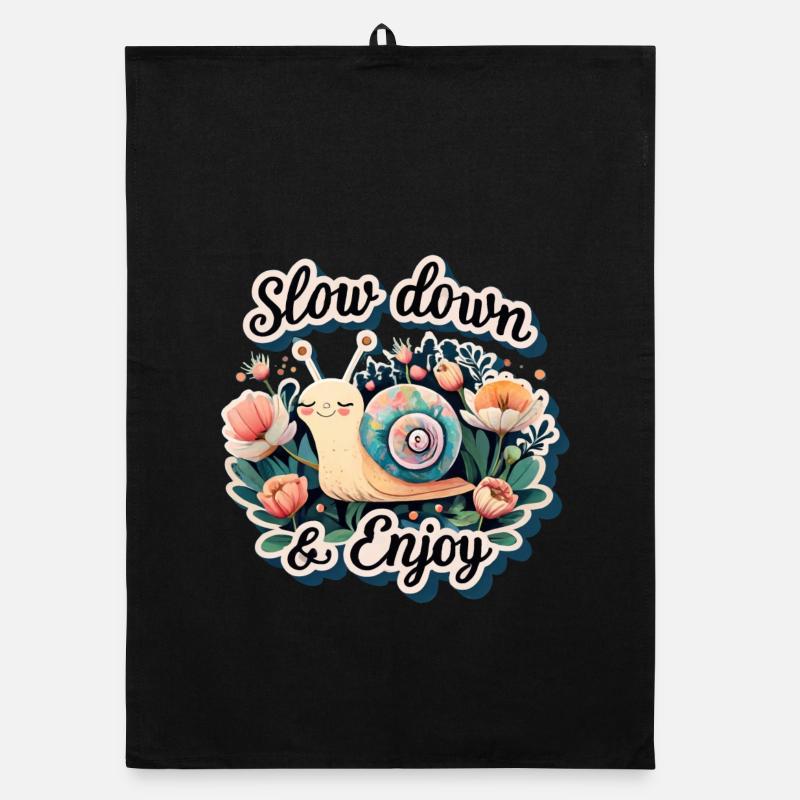 slow down an enjoy Organic Geschirrtuch