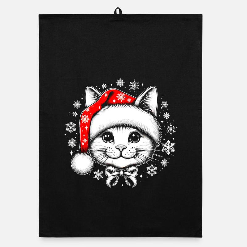 Christmas cat Torchon bio