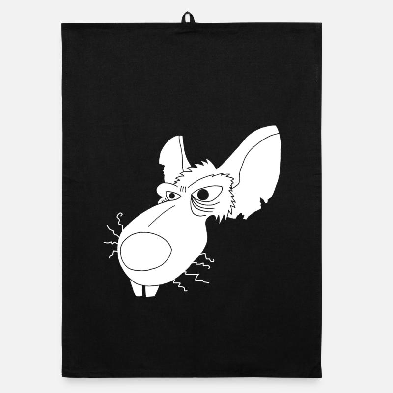 White Sewer Rat Organic dish towel