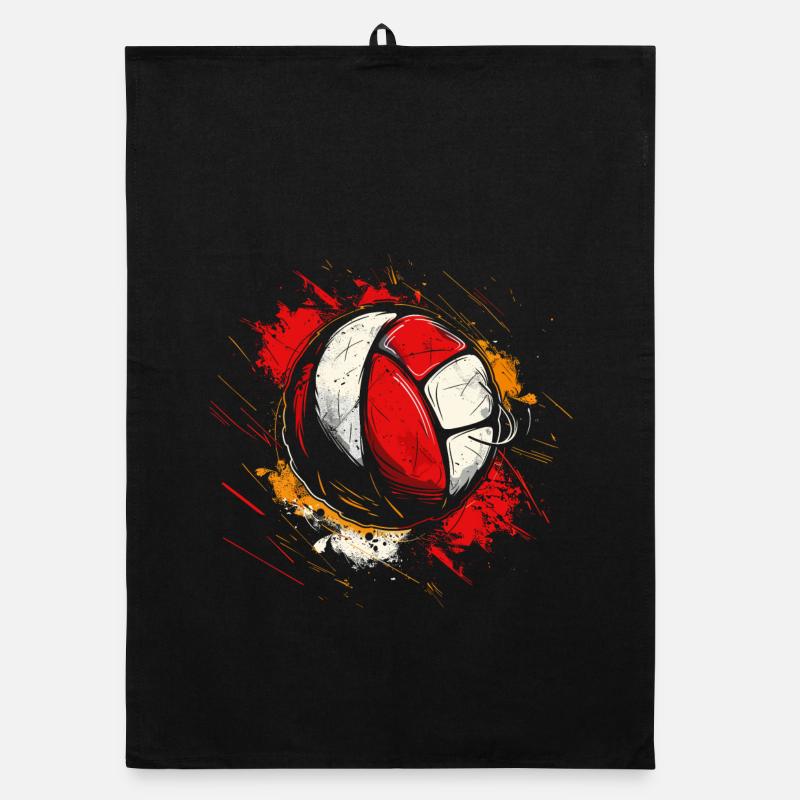 Volleyball Drawing Organic dish towel