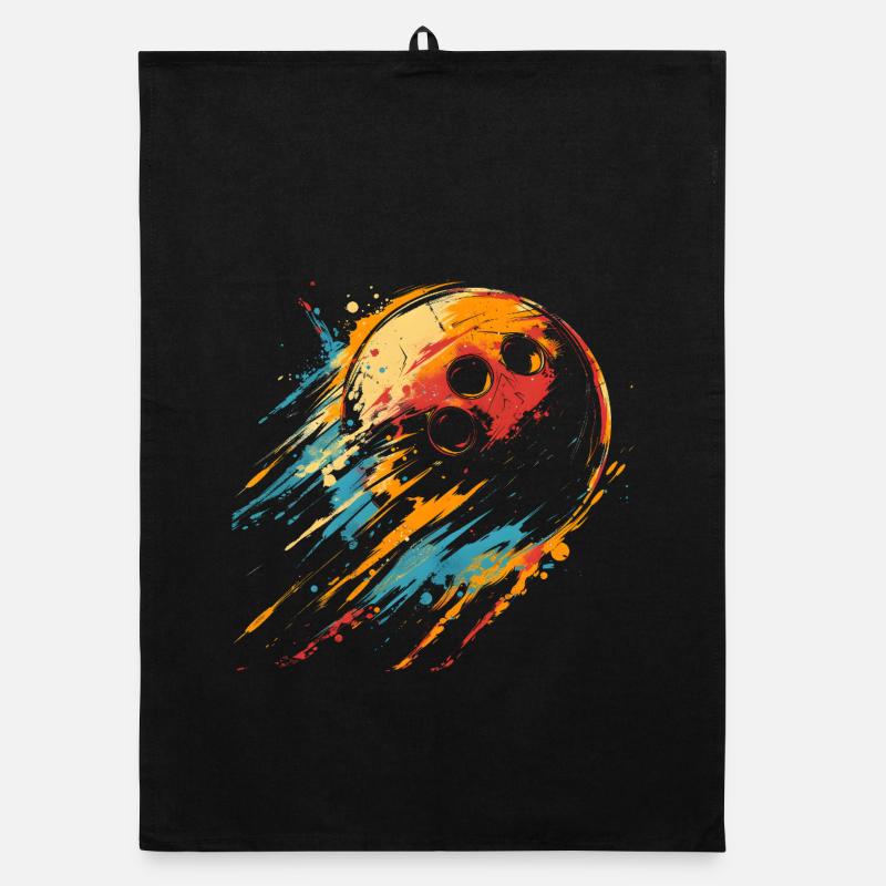 90s Bowling Ball Organic dish towel