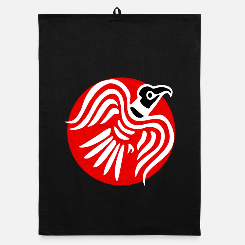 Wikinger Rabe Organic Geschirrtuch