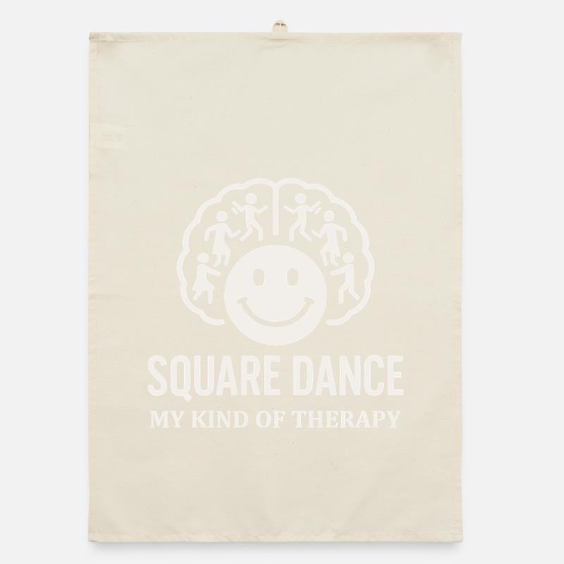Square Dance Therapy Organic dish towel