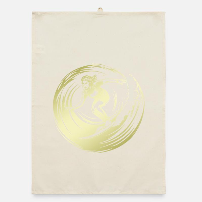 Silhouette de surfeur Surf Torchon bio